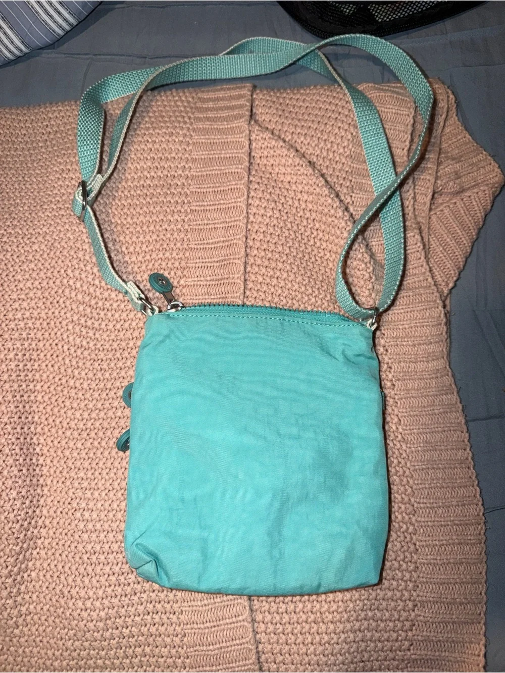 Kipling Teal Crossbody Bag with Adjustable Strap